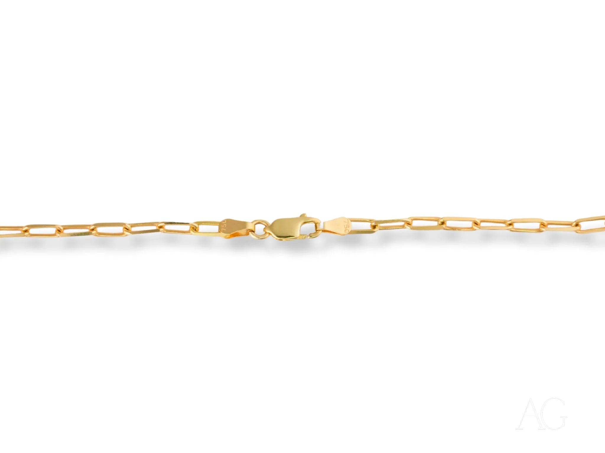 Elite Modernity 18K Yellow Gold Paperclip Link Chain, a stunning piece of art gold jewelry