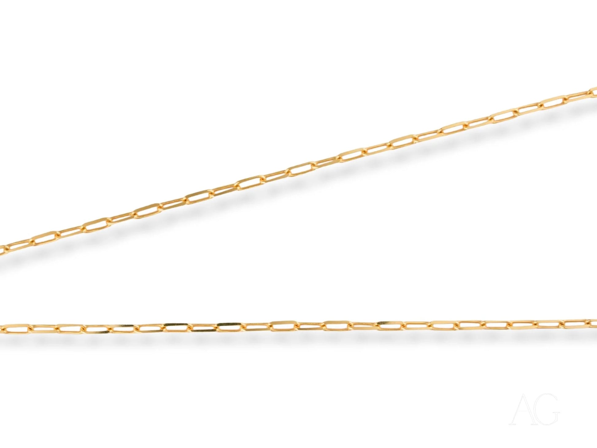 Elite Modernity 18K Yellow Gold Paperclip Link Chain, a stunning piece of art gold jewelry