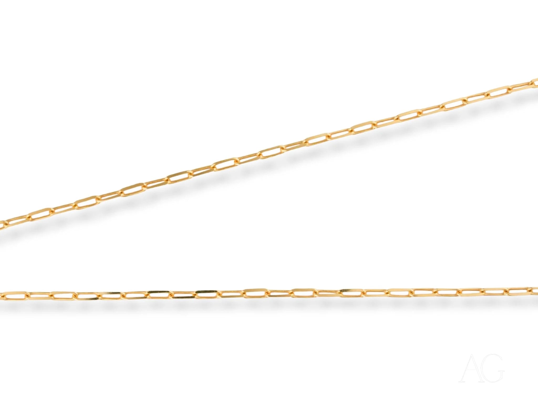 Elite Modernity 18K Yellow Gold Paperclip Link Chain, a stunning piece of art gold jewelry