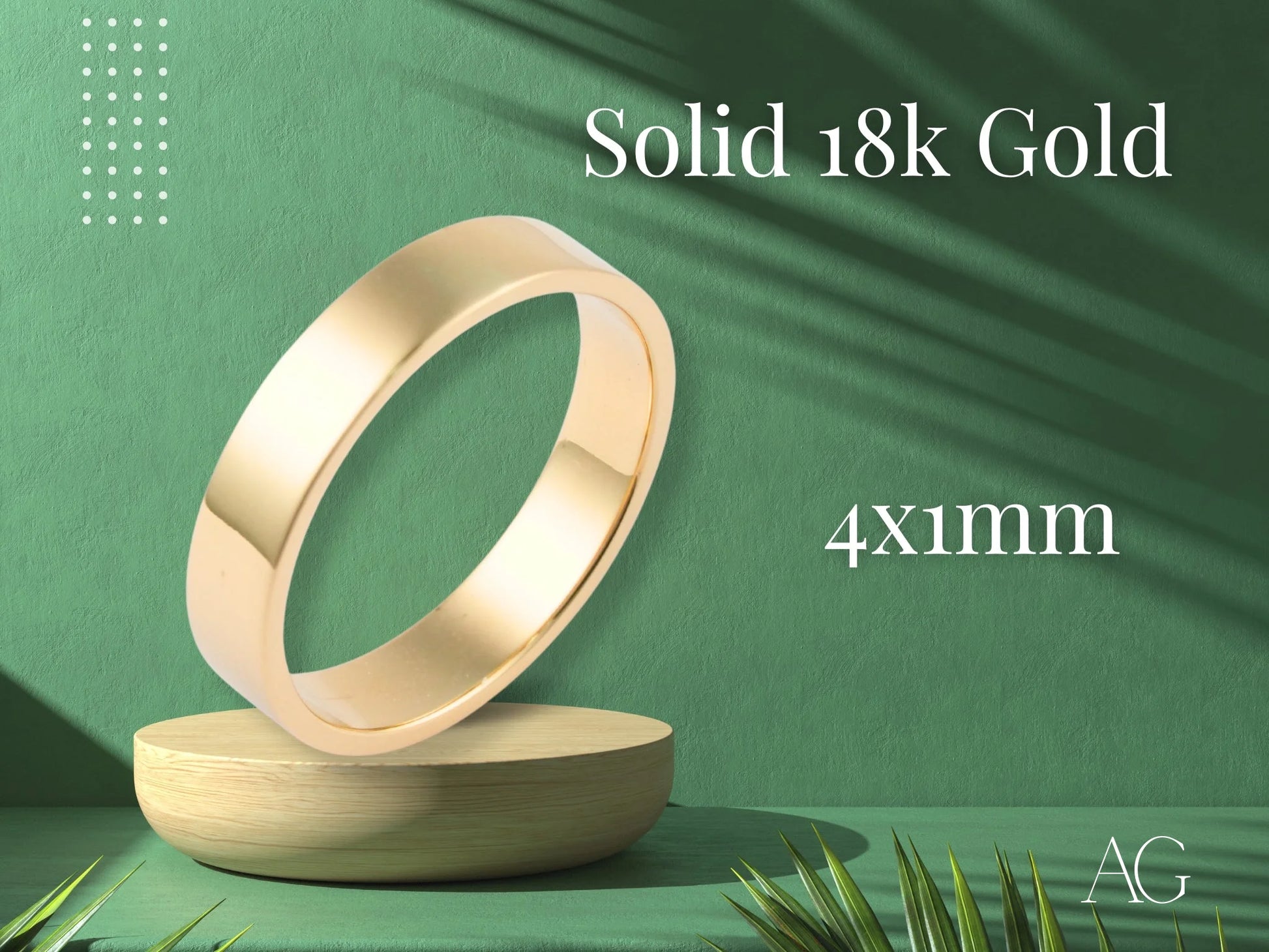 Timeless Minimalist Gold Ring in solid gold with a sleek 4x11mm design