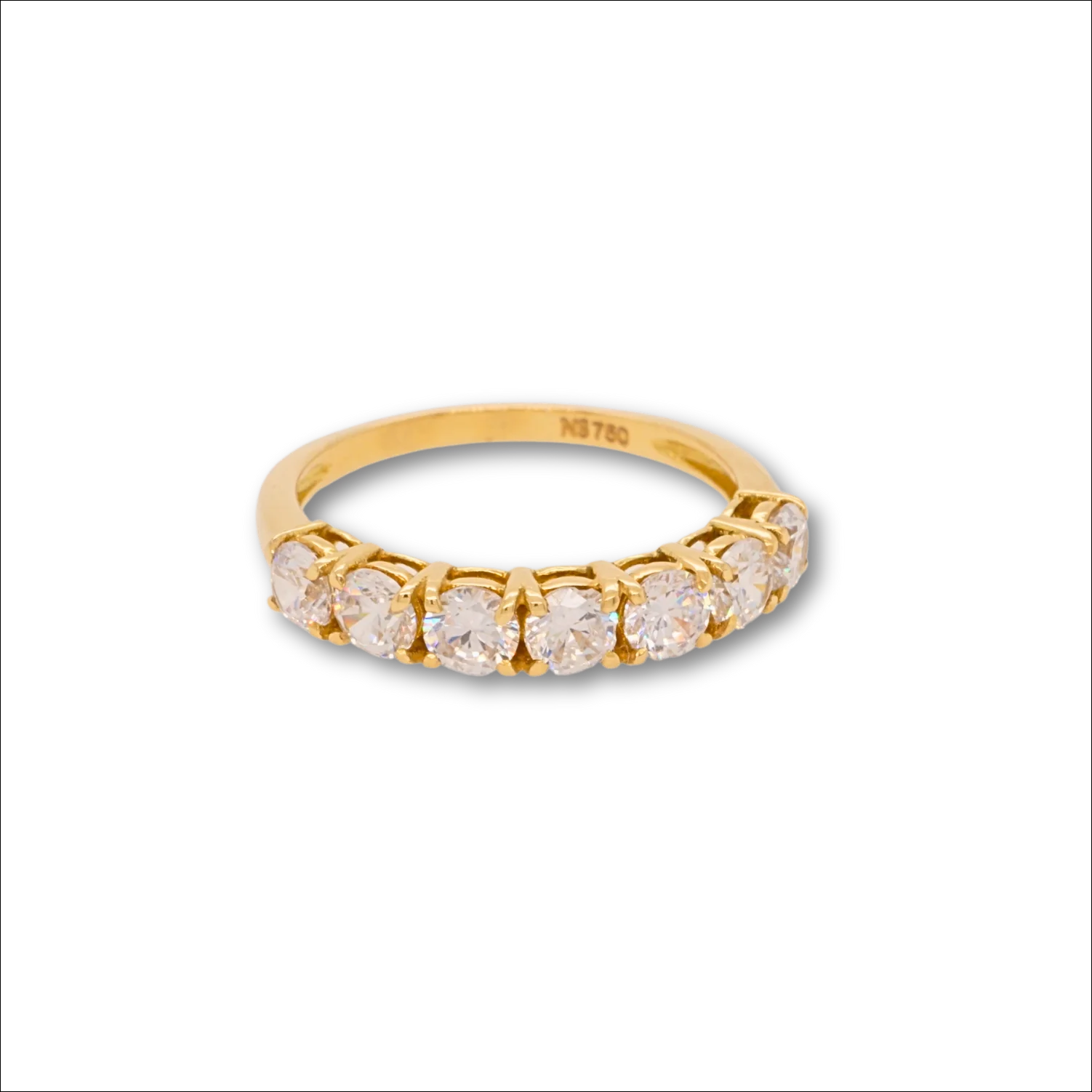 Elegant 18k cz half-band ring | Rings