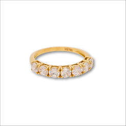 Elegant 18k cz half-band ring | Rings