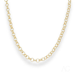 Gold 18k anklet featuring a stunning chain necklace with circular links