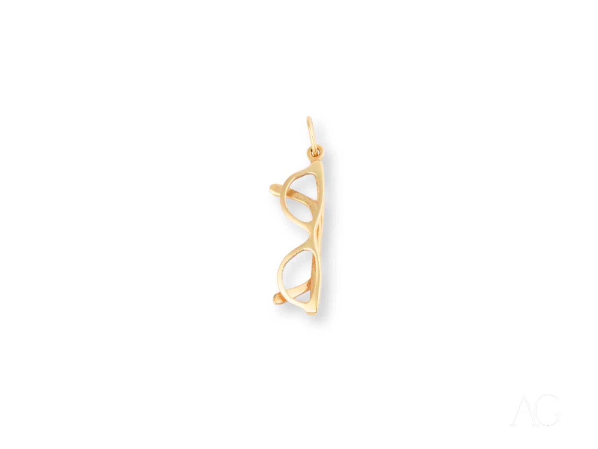 Gold-colored 18k Gold glasses pendant from the Golden Vision collection