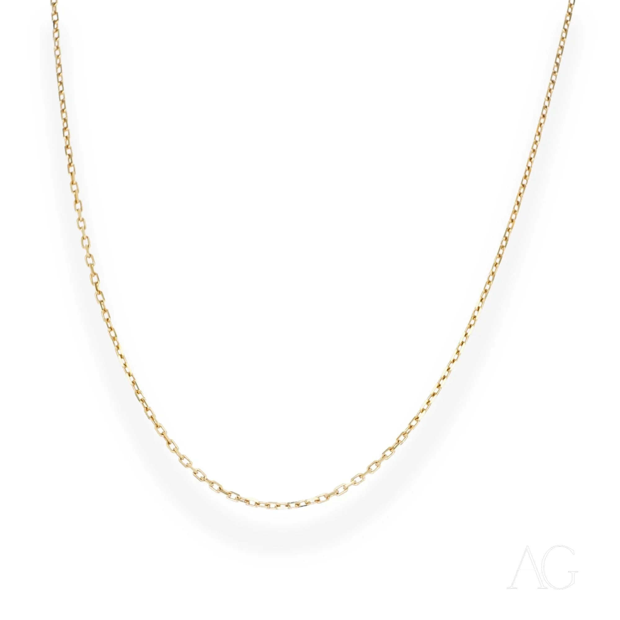 Gold-colored delicate chain necklace, part of a Luxurious 18k Gold Anklet collection