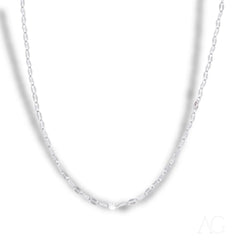 Luxury 18k white gold chain necklace featuring delicate fine links in an elegant style