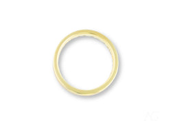 Simple 14k Gold wedding band Orbit Lines with thin circular band and diamond accents