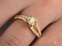 Radiant Vow Engagement Ring featuring split shank design and center diamond brilliance