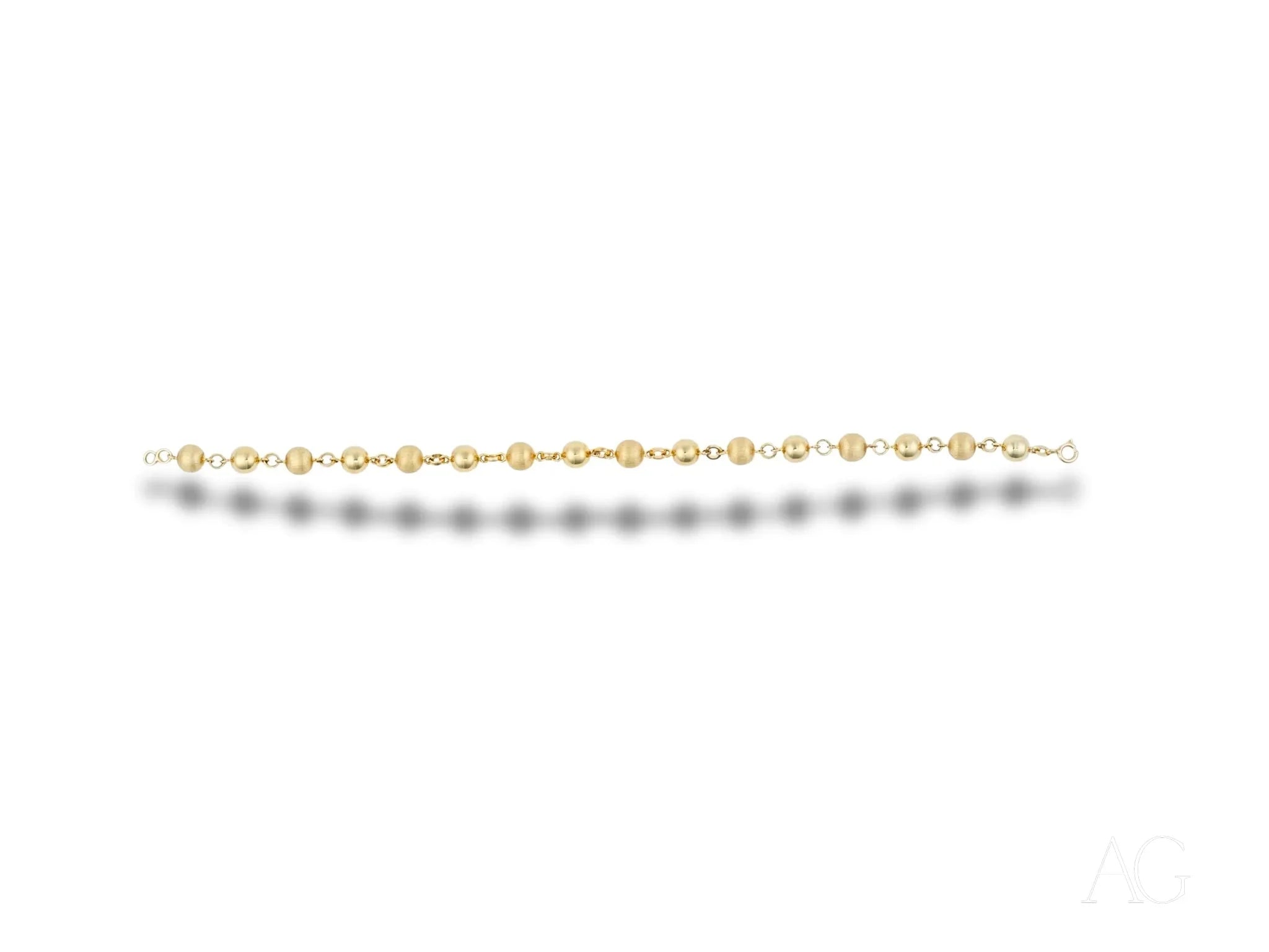 Delicate pearl and gold bead bracelet with spring ring clasp, Radiant Elegance design