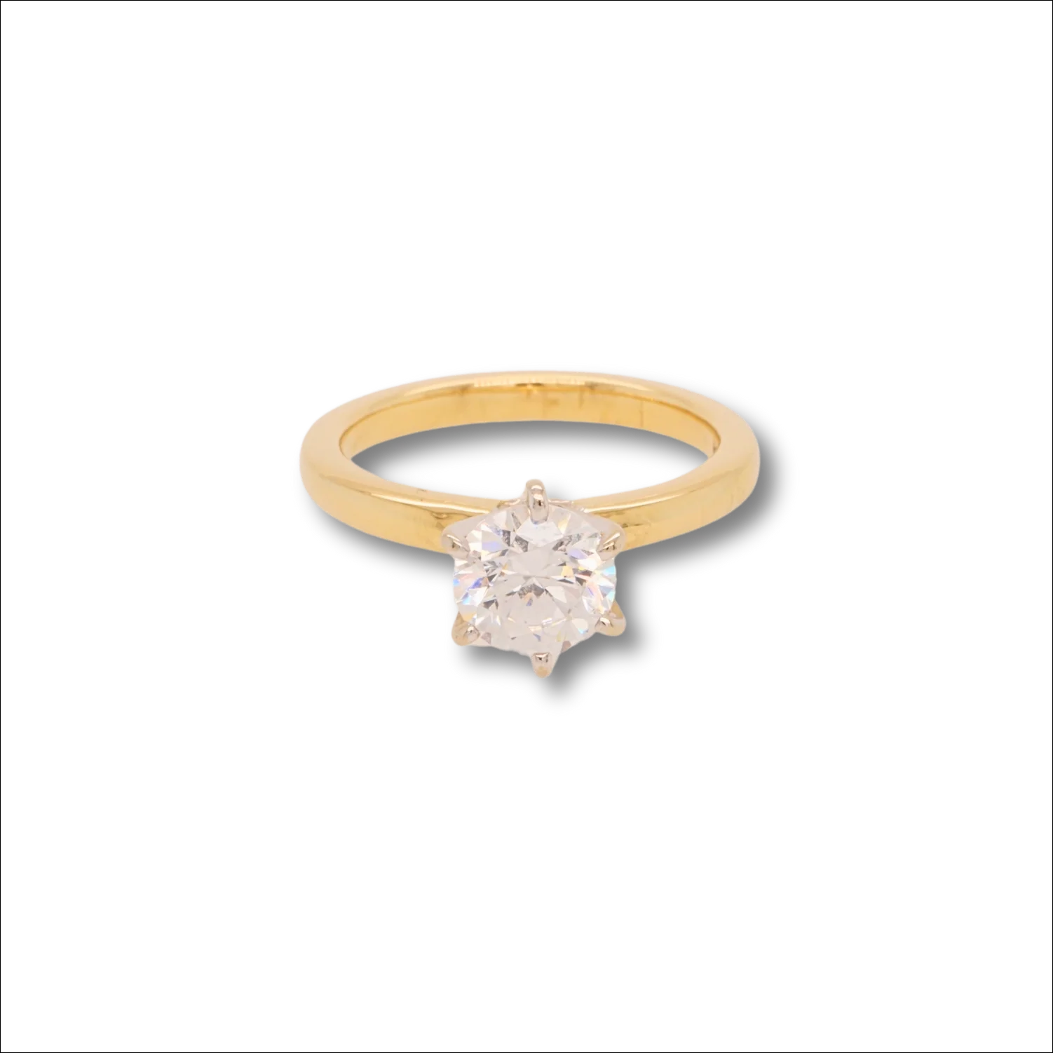 Radiant Simplicity: The 18k CZ Solitaire Ring | Rings