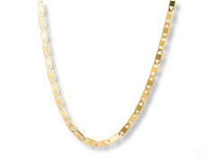 Regal Brilliance 18K Yellow Gold Piastrine Flat Necklace showcasing exquisite art gold jewelry