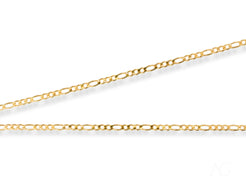 Regal Prestige 18K Yellow Gold Figaro Chain, a stunning piece of art gold jewelry