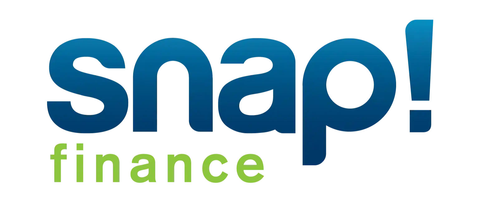 Simple blue and green logo displaying the text ’snap! finance’