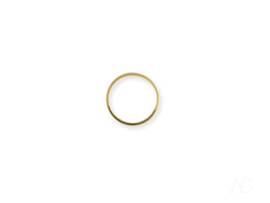 Simple 18k yellow gold wedding band symbolizing everlasting love and commitment