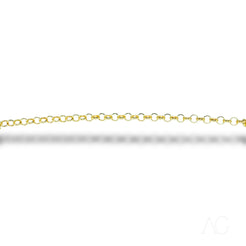 Gold chain necklace with small circular links showcased with Timeless 18k Gold Heart Bracelet