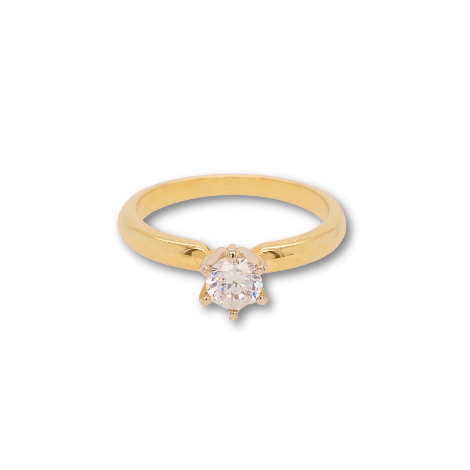 Timeless Elegance: The 18k Gold with CZ Ring | Rings