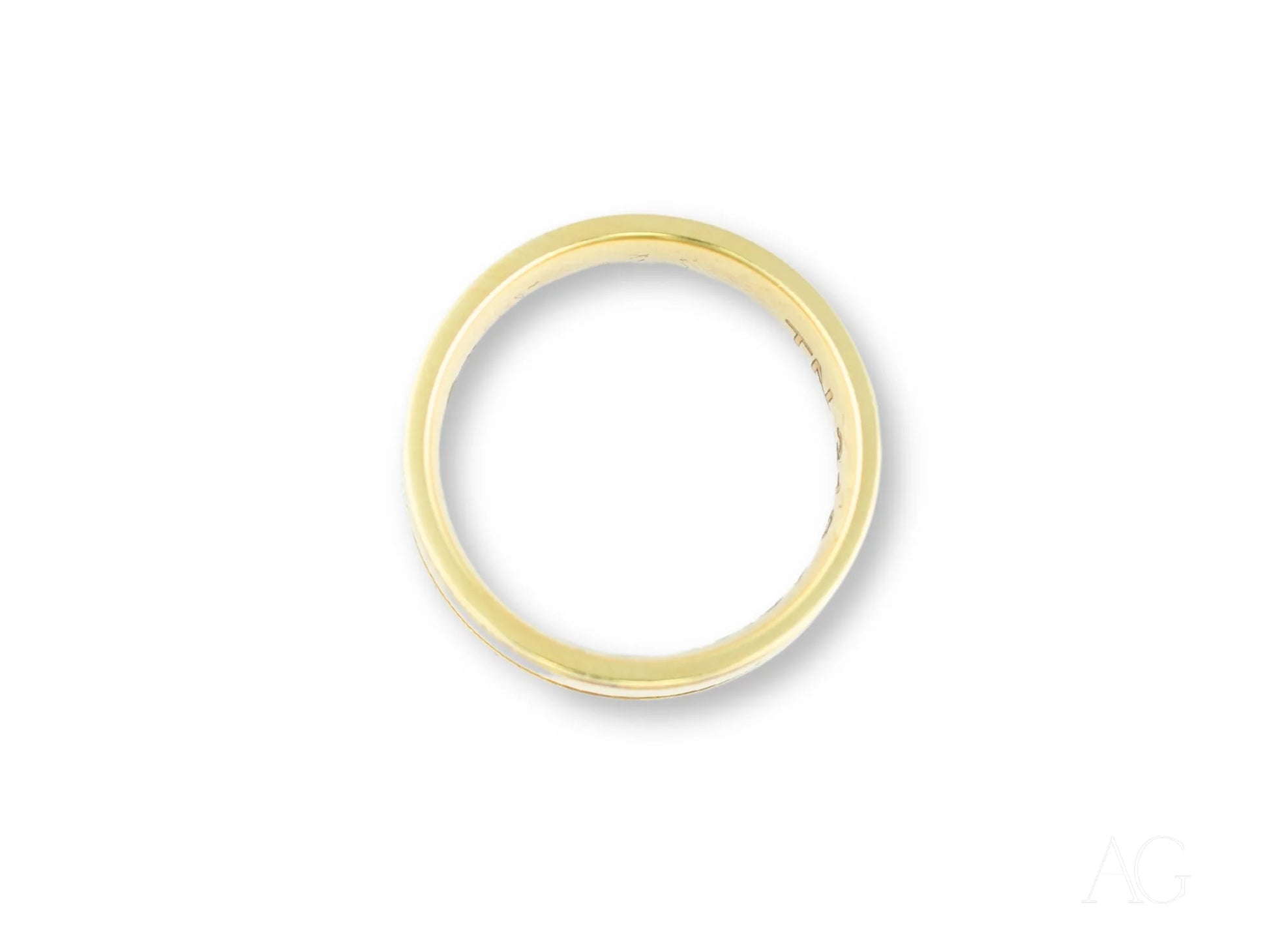 Gold-colored 14k Gold Twin Promise Wedding Band showcasing elegance and commitment